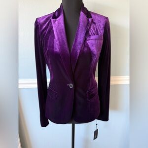 Tommy Hilfiger Purple Velvet Blazer